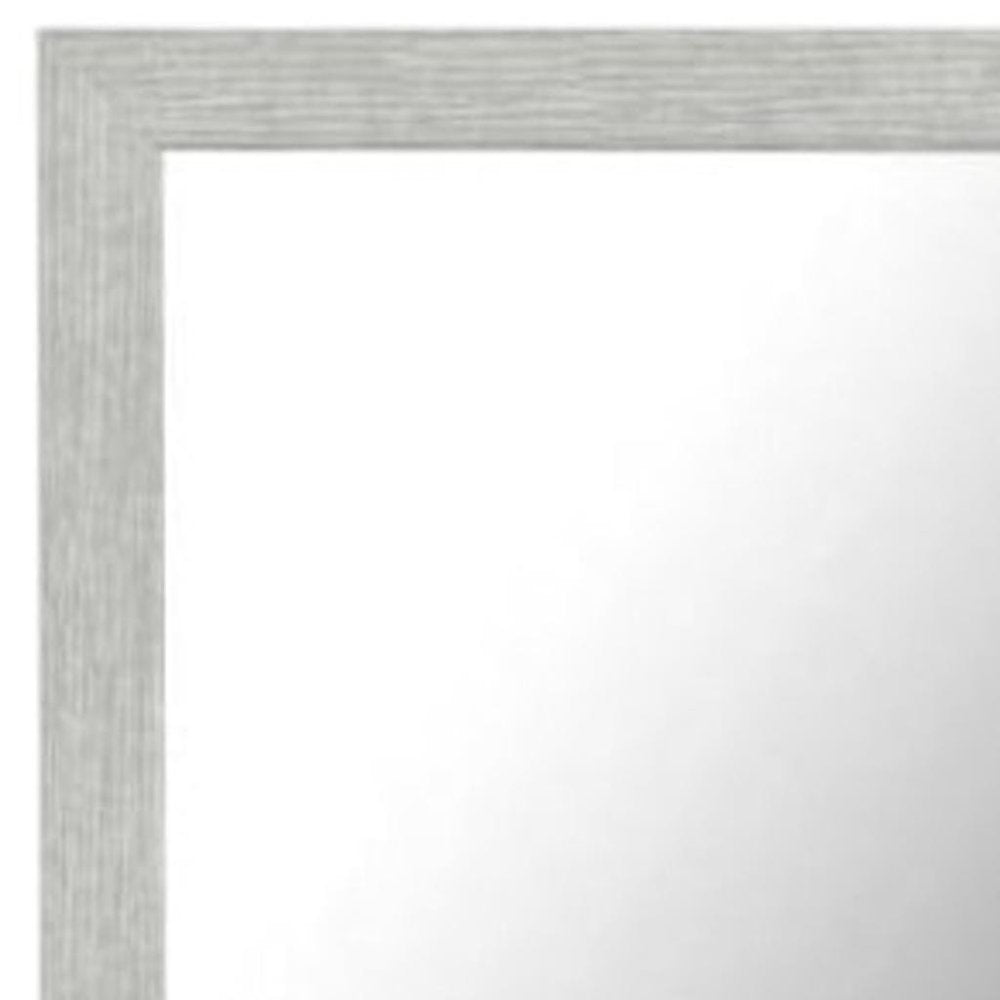 64" White Solid Wood Freestanding Framed Standing Mirror