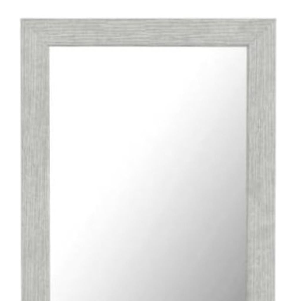 64" White Solid Wood Freestanding Framed Standing Mirror