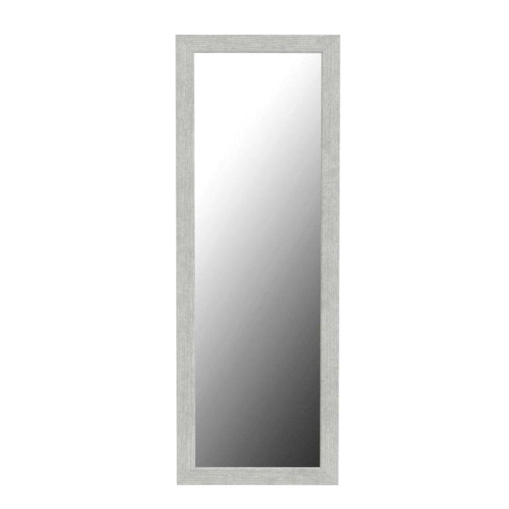 64" White Solid Wood Freestanding Framed Standing Mirror