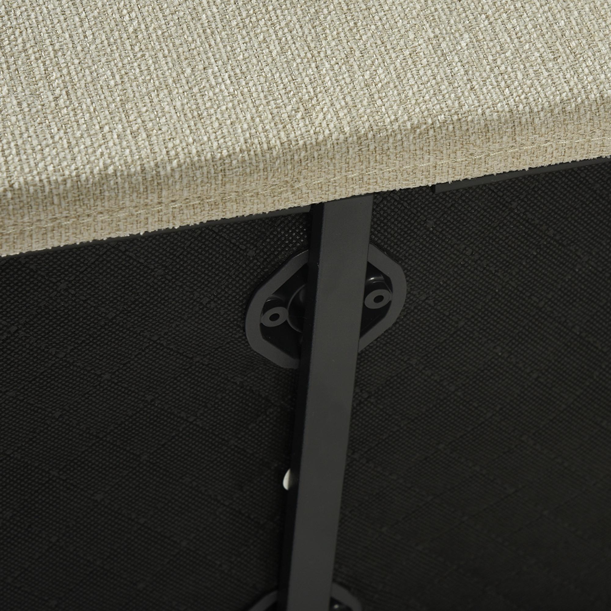 77" Beige Upholstered Convertible Futon Sleeper Sofa