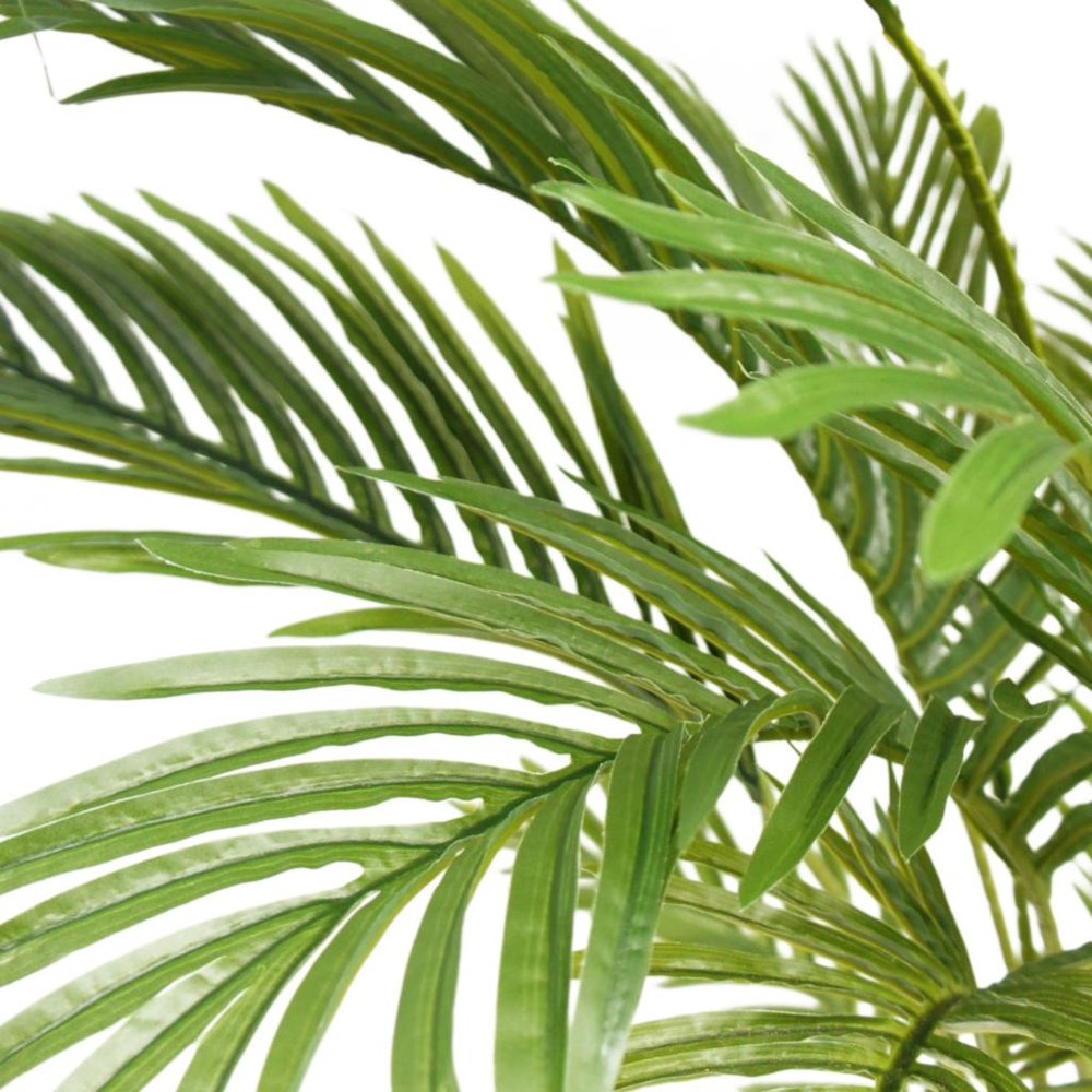 71" Green Artificial Palm Tree In Cylindrical Black Pot