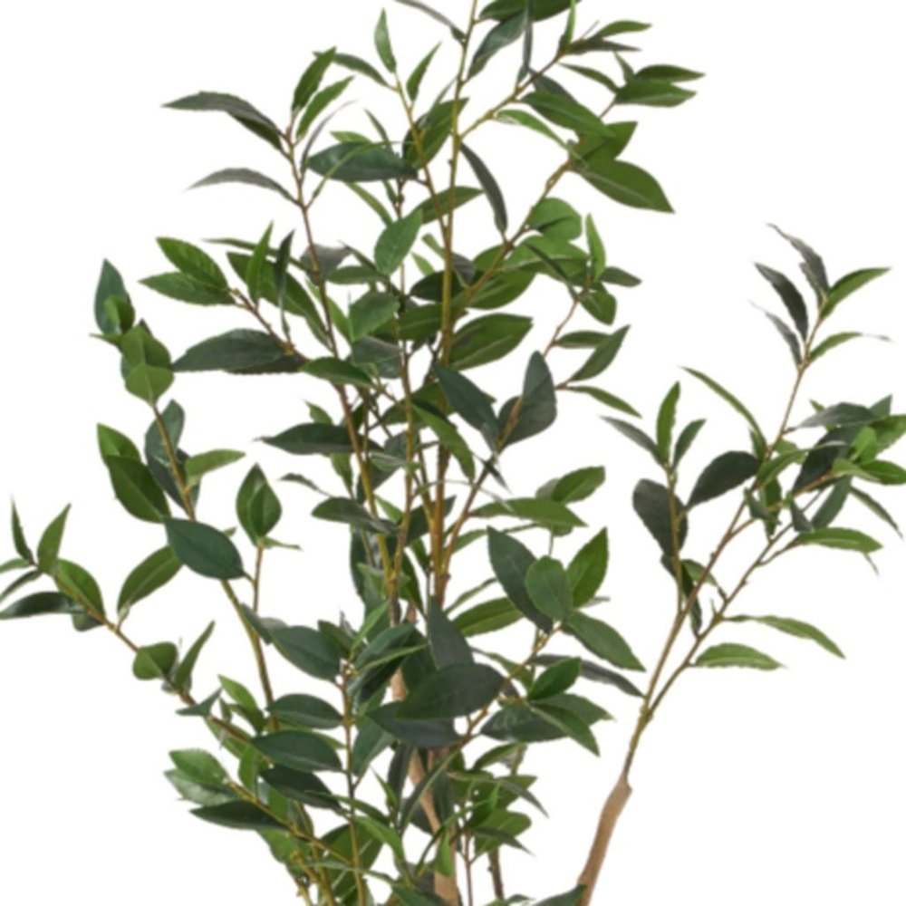 47" Green Artificial In Cylindrical Black Pot