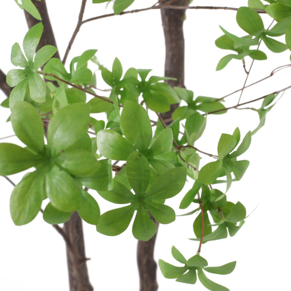 118" Green Artificial In Cylindrical Black Pot