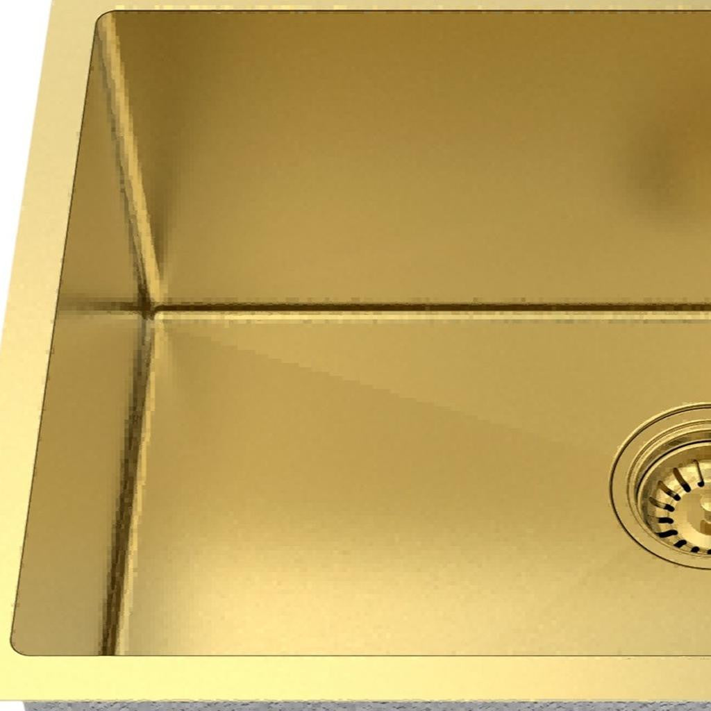 10" X 27" Gold Stainless Steel Undermount Kitchen Sink