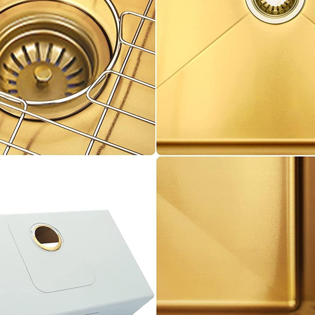 10" X 33" Gold Stainless Steel Undermount Kitchen Sink