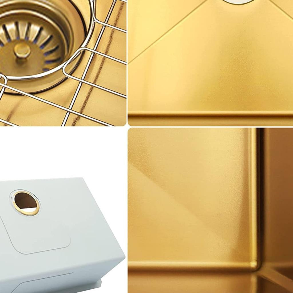 10" X 33" Gold Stainless Steel Undermount Kitchen Sink
