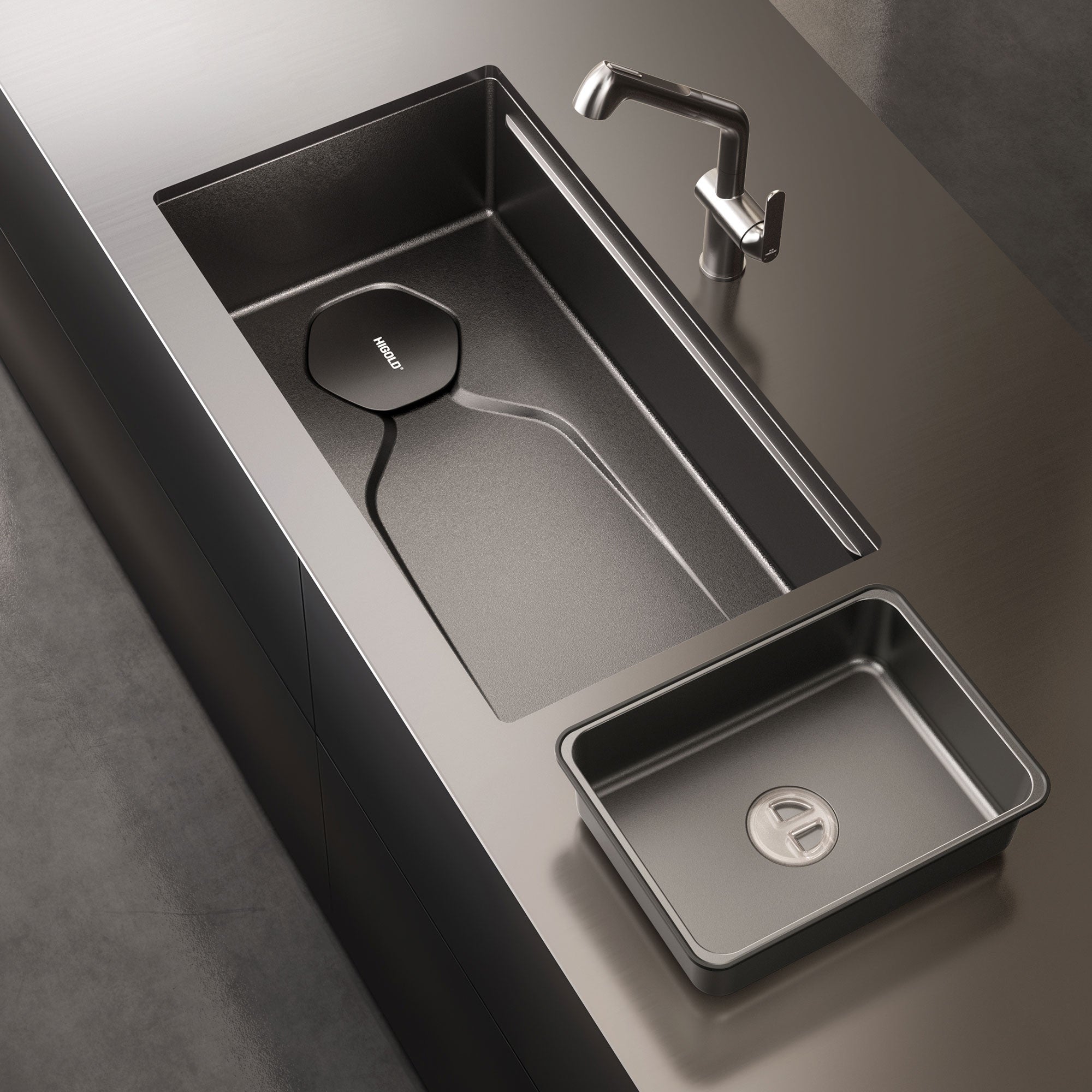 9" X 30" Black Stainless Steel Undermount Kitchen Sink