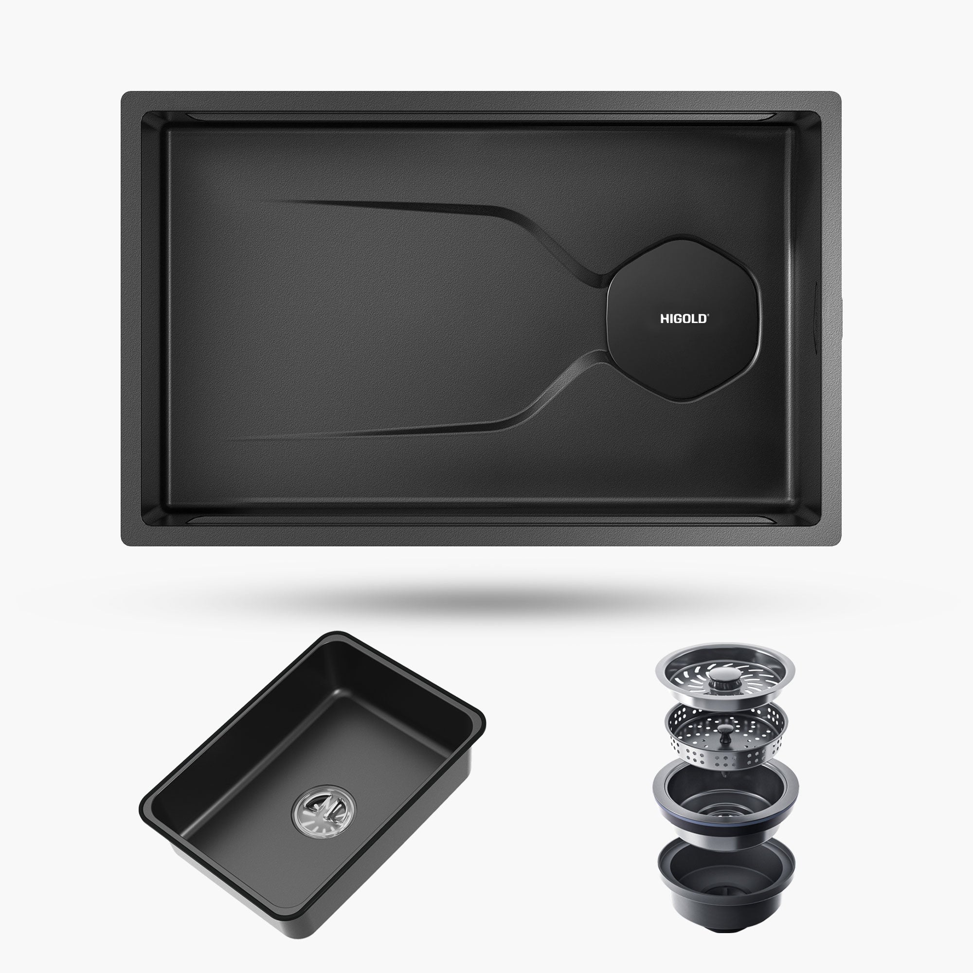 9" X 30" Black Stainless Steel Undermount Kitchen Sink