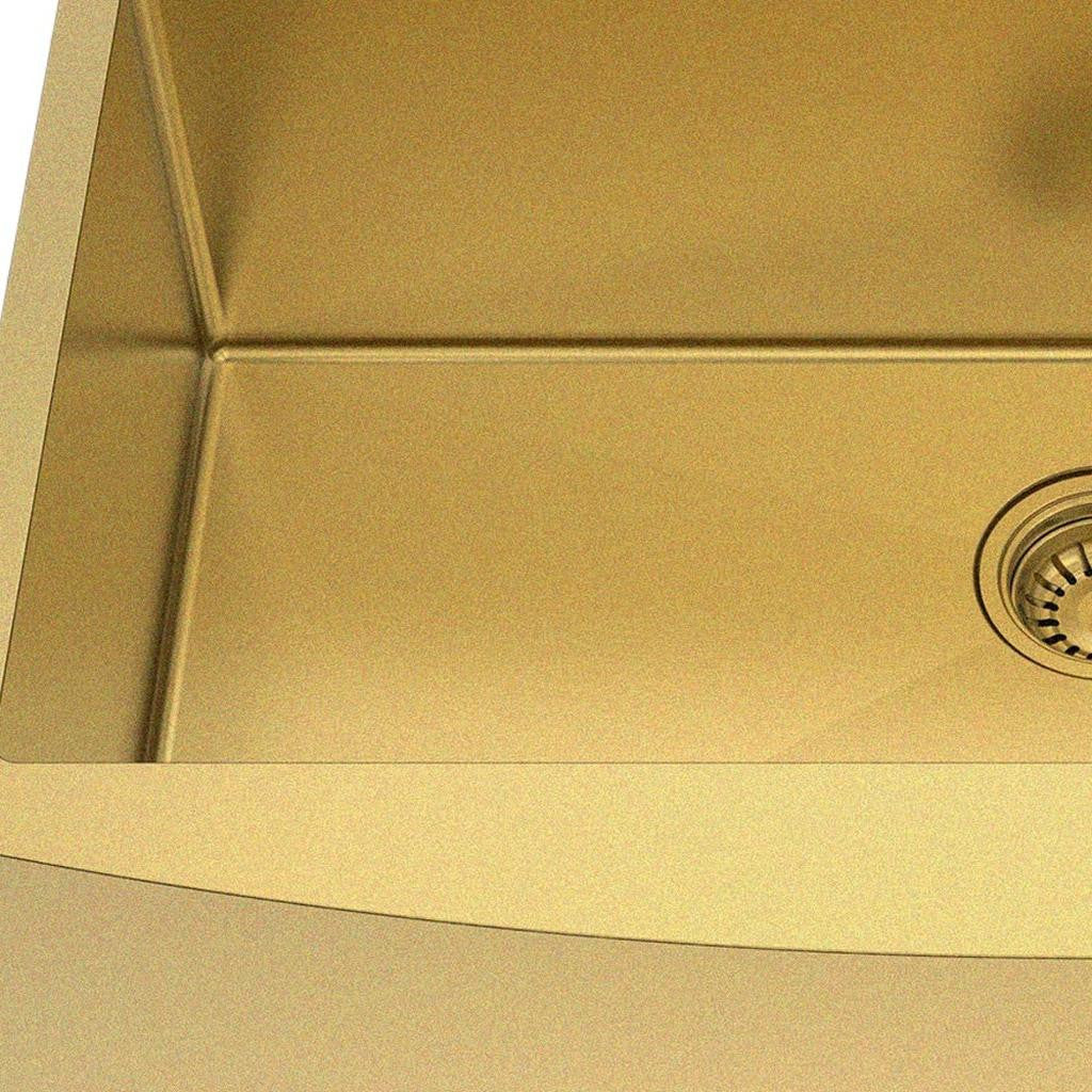 10" X 33" Gold Stainless Steel Undermount Kitchen Sink
