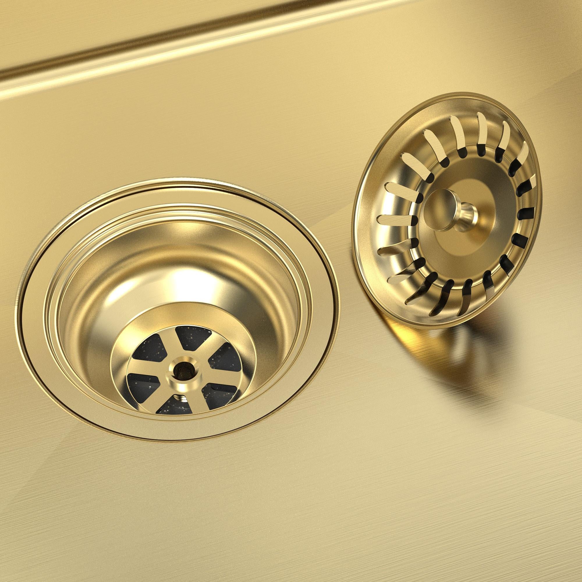 10" X 33" Gold Stainless Steel Undermount Kitchen Sink