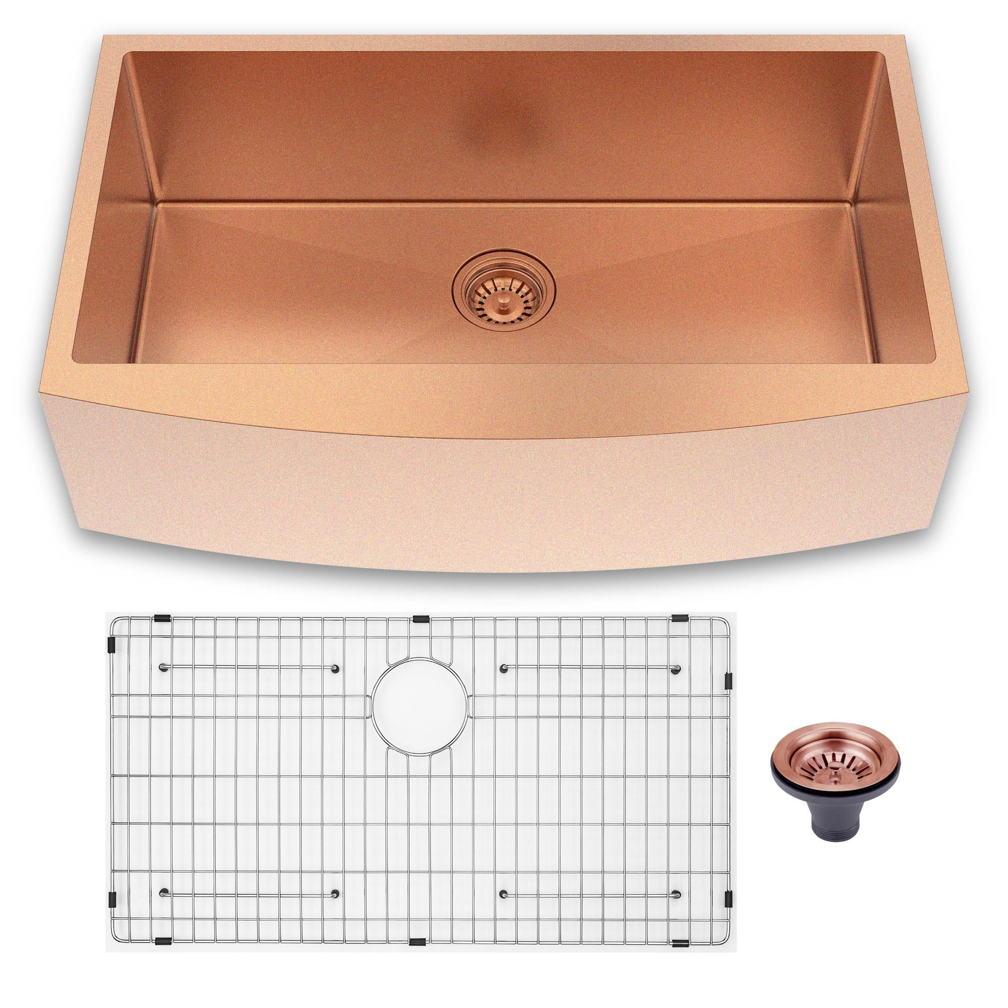 10" X 33" Gold Stainless Steel Undermount Kitchen Sink