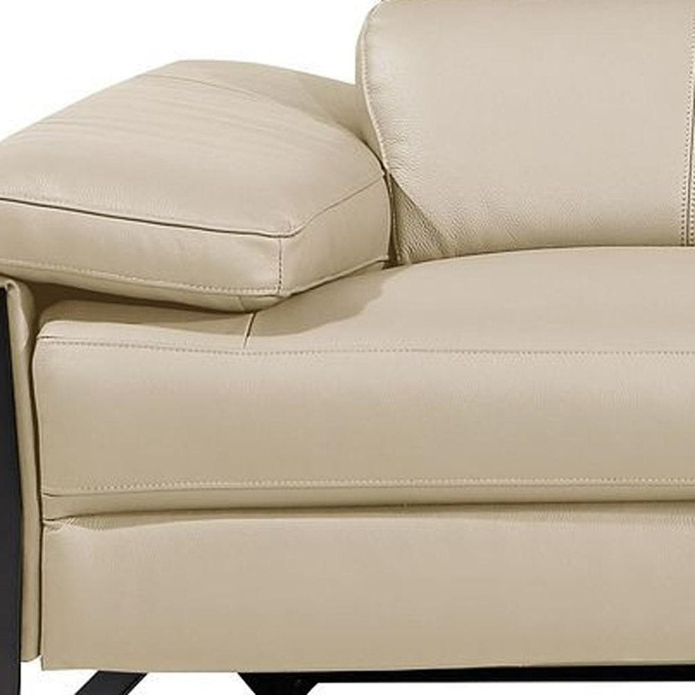 103" Dark Gray Top Grain Leather Reclining Metal USB Sofa