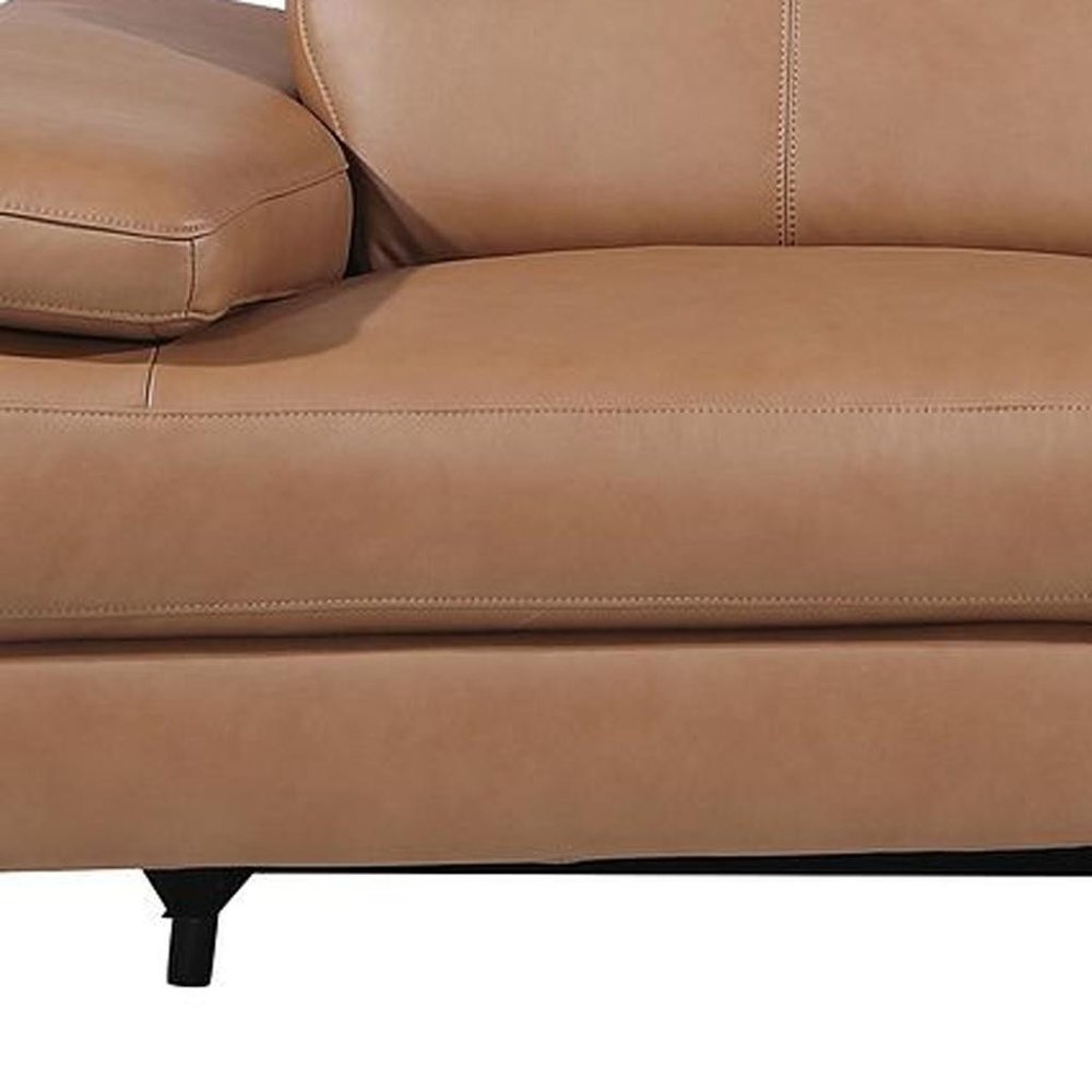 103" Dark Gray Top Grain Leather Reclining Metal USB Sofa