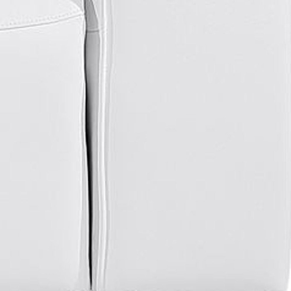 104" Beige Top Grain Leather Reclining Metal USB Sofa