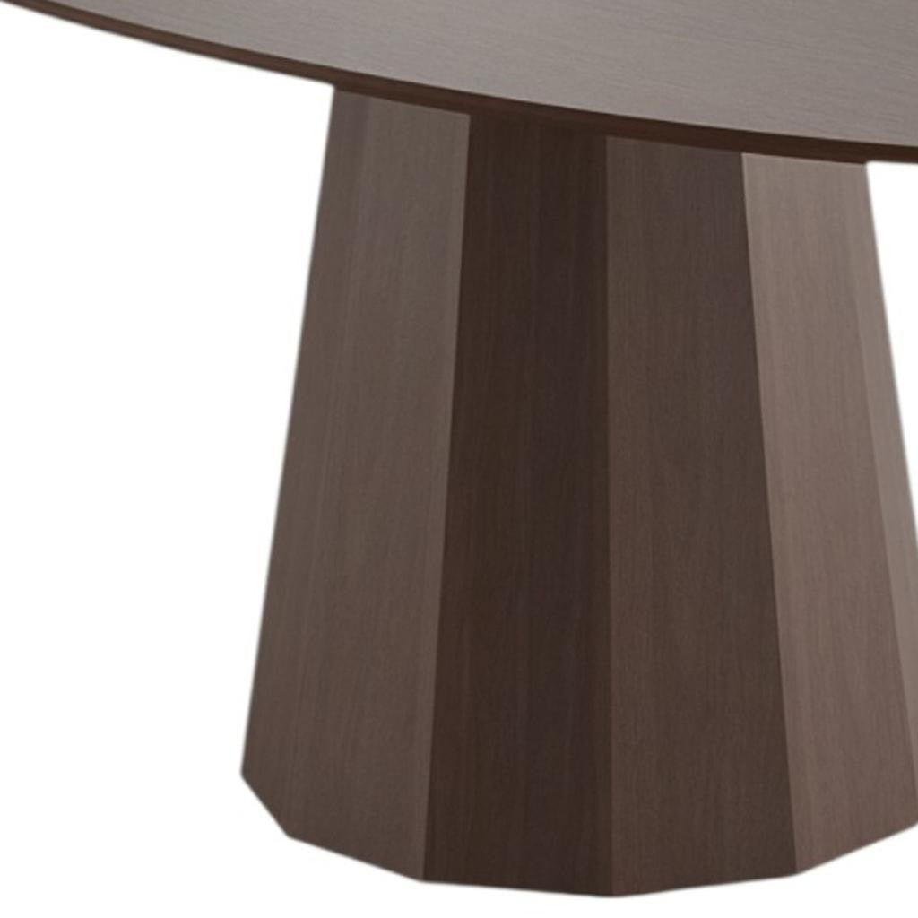 86" Walnut Solid Wood Double Pedestal Base Oval Dining Table