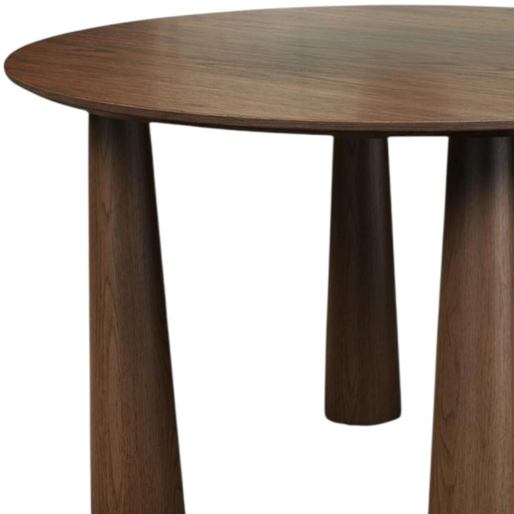 52" Walnut Solid Wood Round Top Dining Table