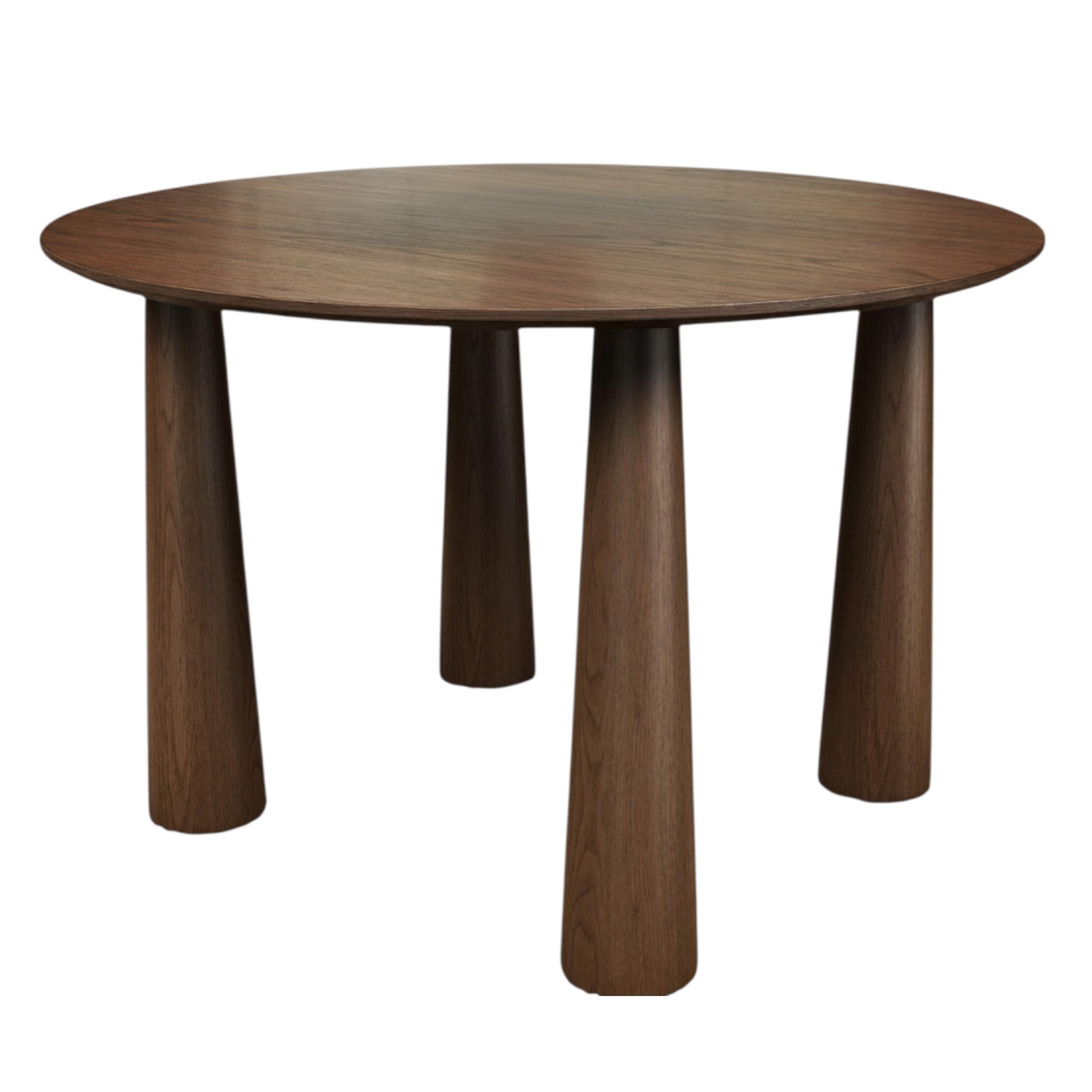 52" Walnut Solid Wood Round Top Dining Table
