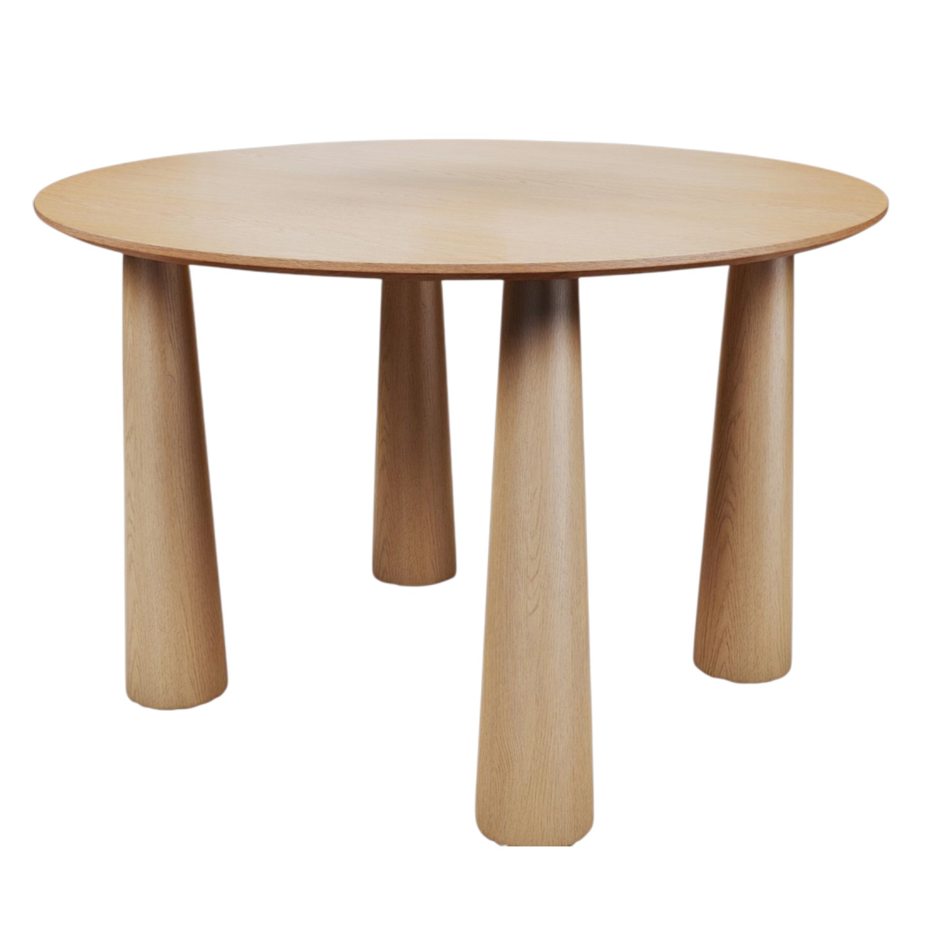 59" Natural Wood Round Top Dining Table