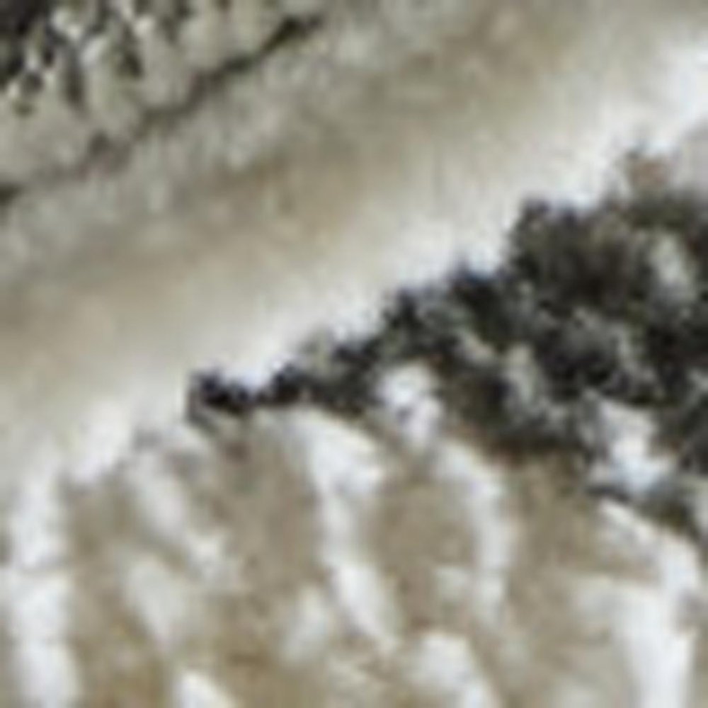 9' X 13' Black And Ivory Abstract Area Rug