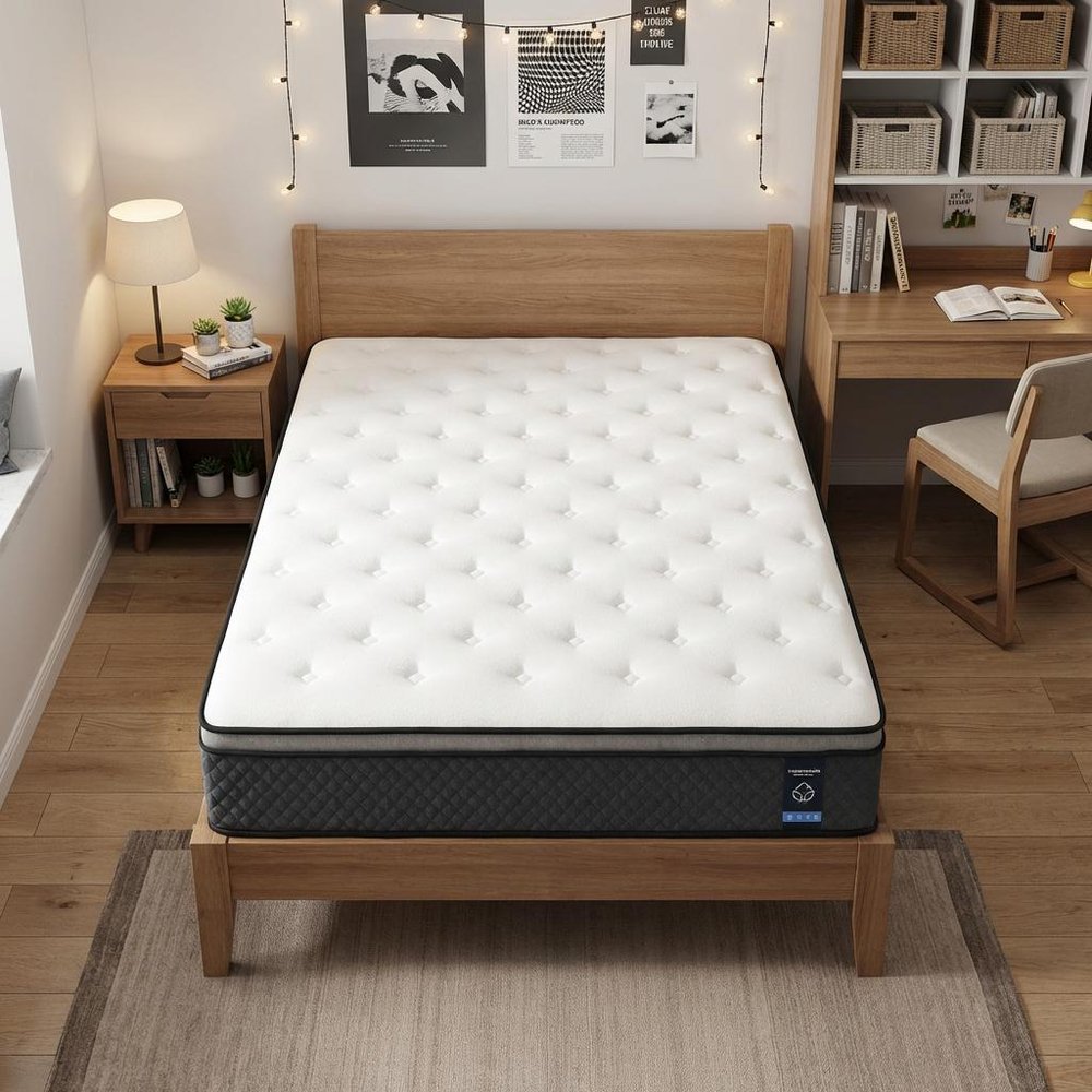 12" Twin Foam Medium Hybrid Mattress