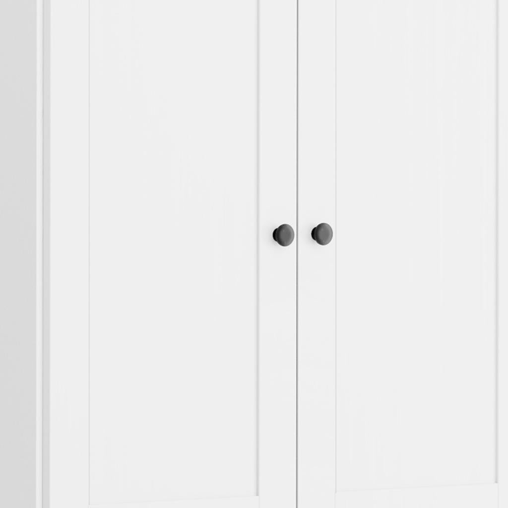 72" White Solid Wood Four Door Pantry Or Storage Closet