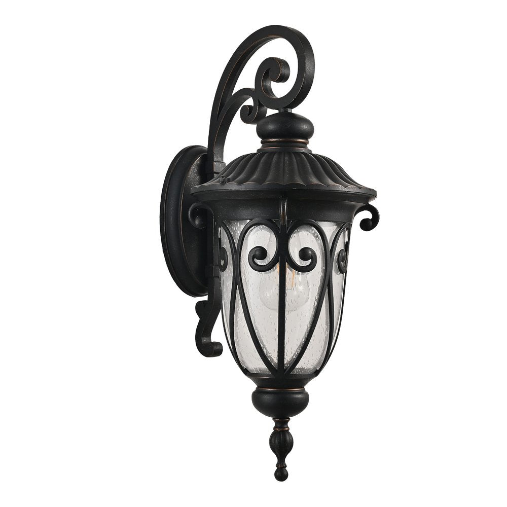 Black Transparent Outdoor Hanging Light With Clear Shades