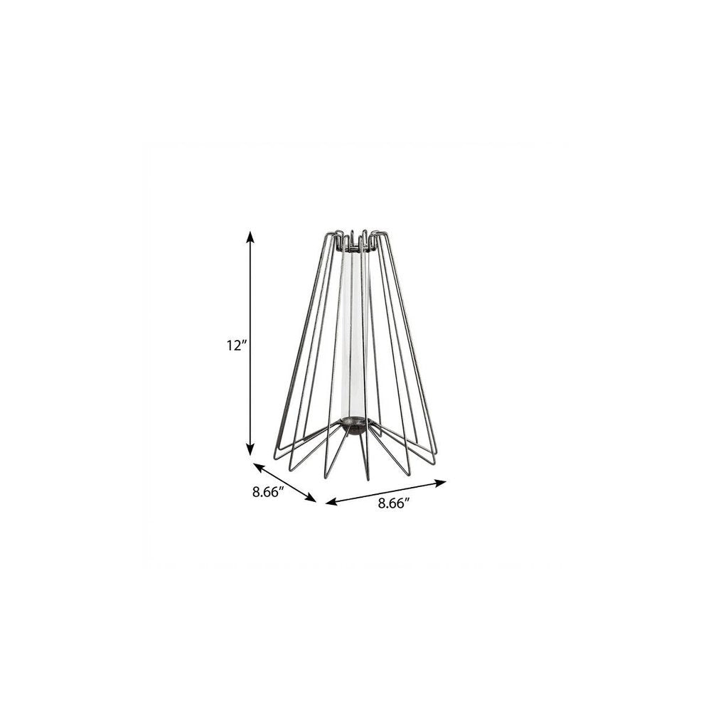 12" Gray Glass Glass Tube