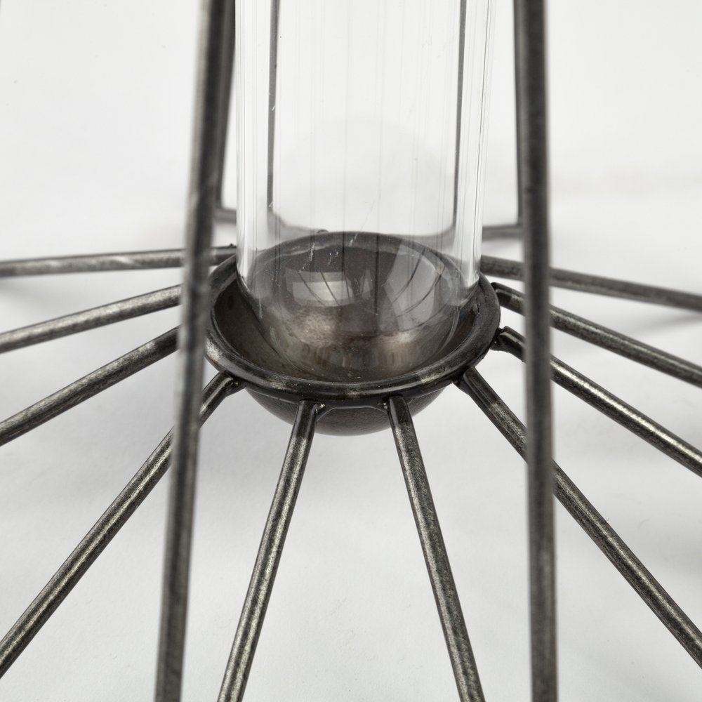 12" Gray Glass Glass Tube