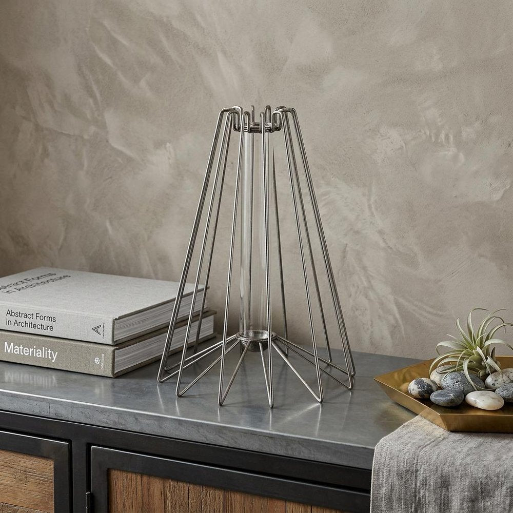 12" Gray Glass Glass Tube
