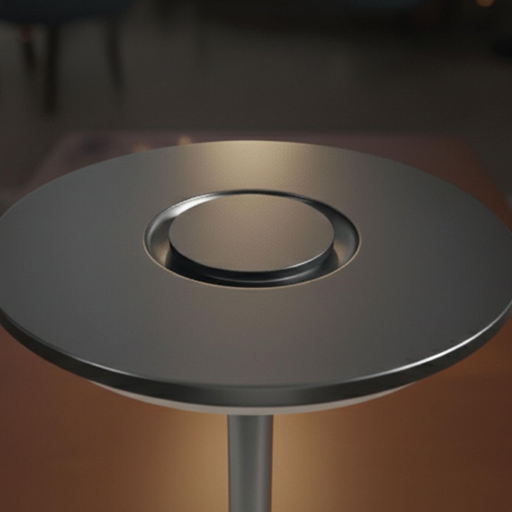 11" Black Round Desk Lamp