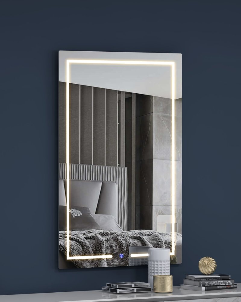47" Lighted Frameless Bathroom Vanity Mirror