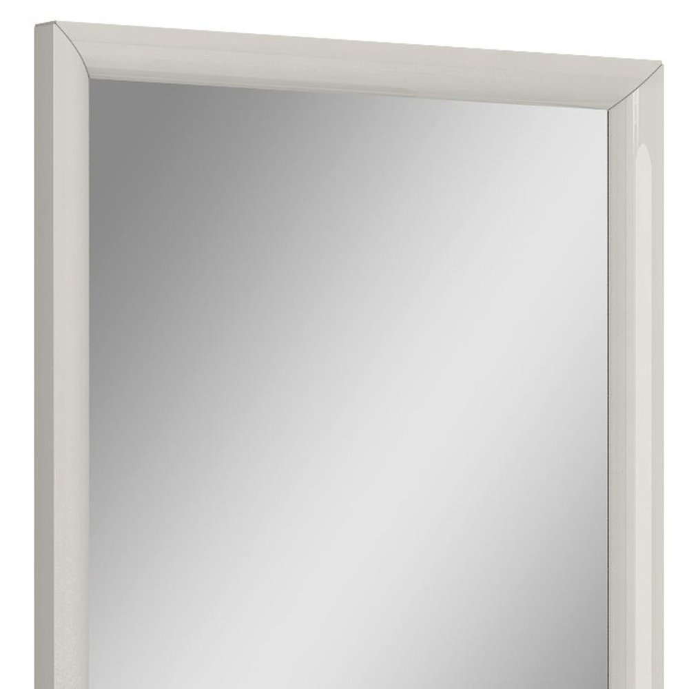 47" Light Gray Wood Framed Dresser Mirror
