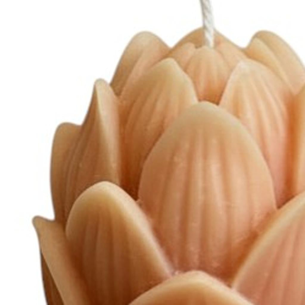 2" Orange Lavender And Sage Scented Dimensional Flower Candle