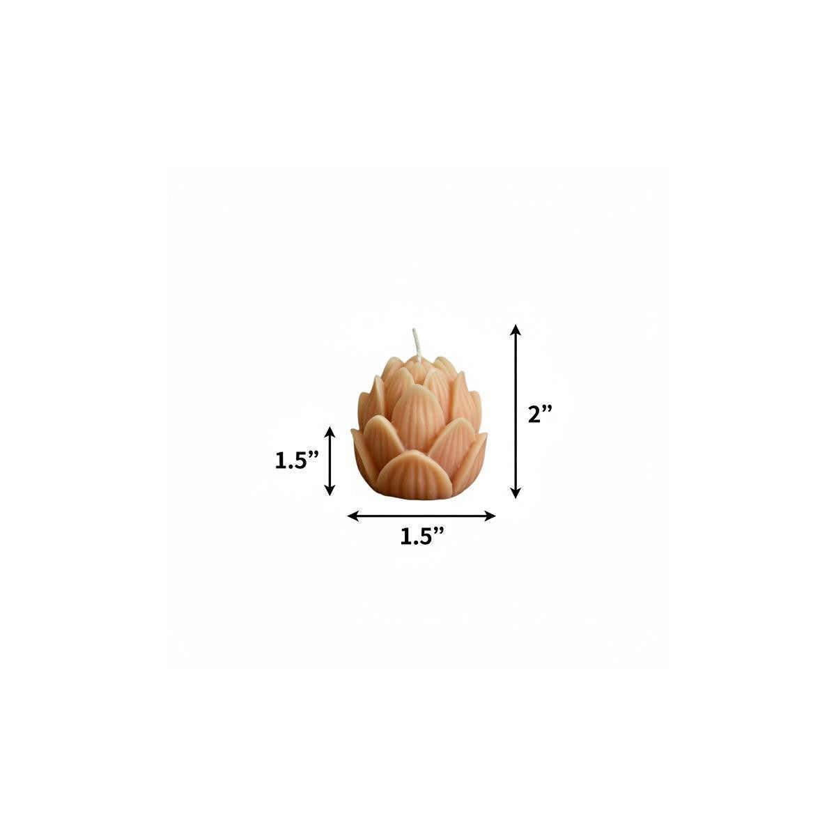 2" Orange Citrus Scented Dimensional Flower Candle
