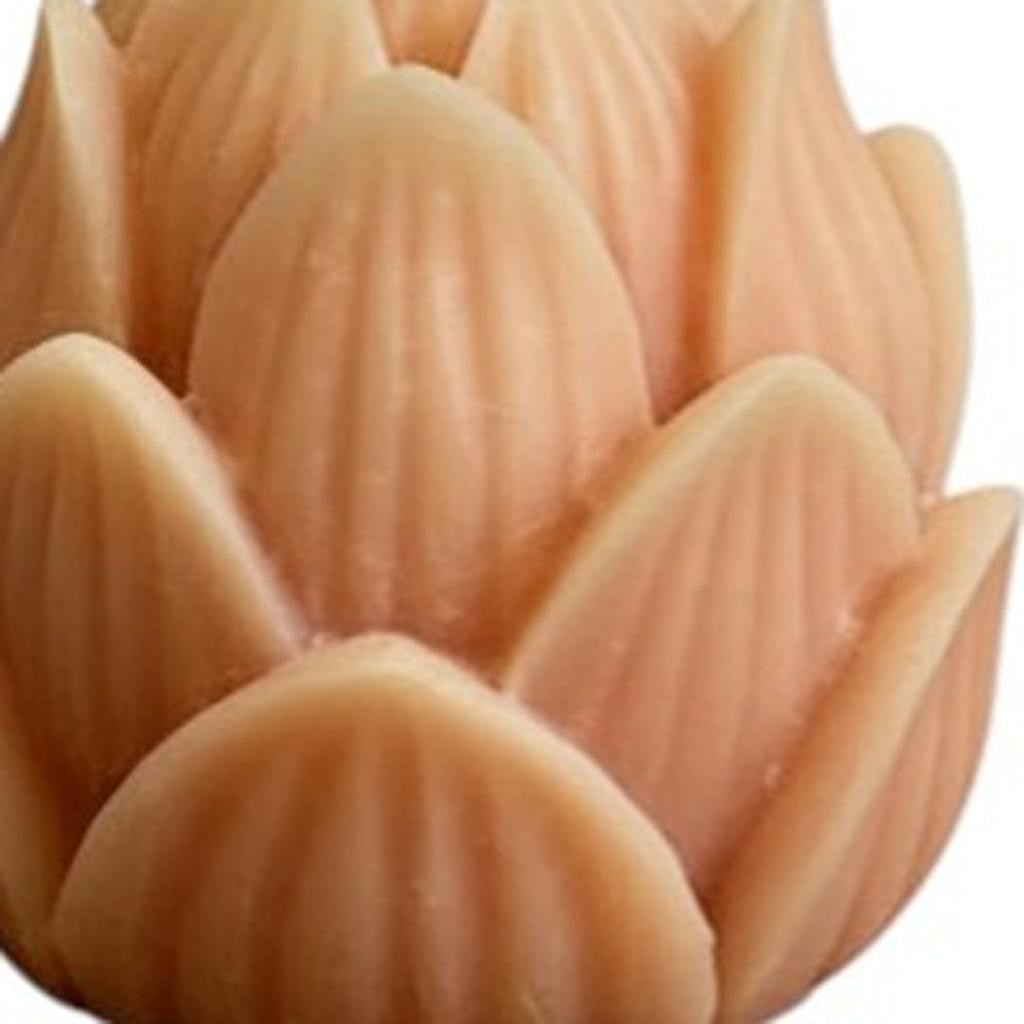 2" Orange Peony Scented Dimensional Flower Candle