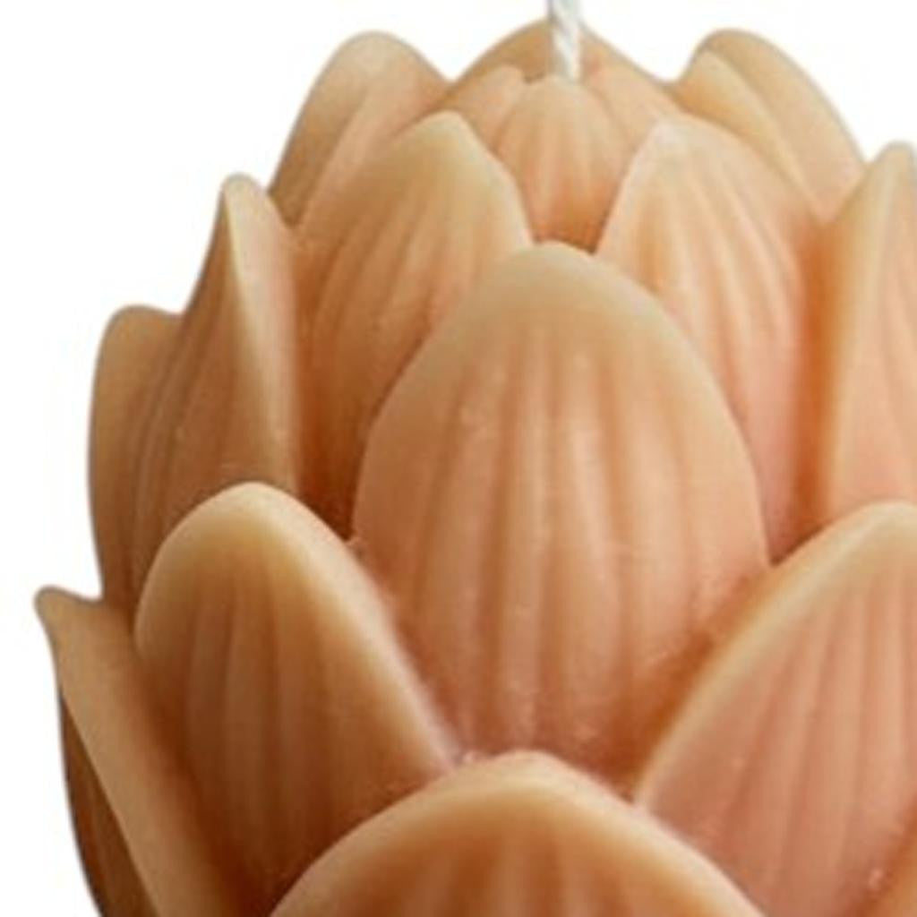 2" Orange Rose Petals Scented Dimensional Flower Candle