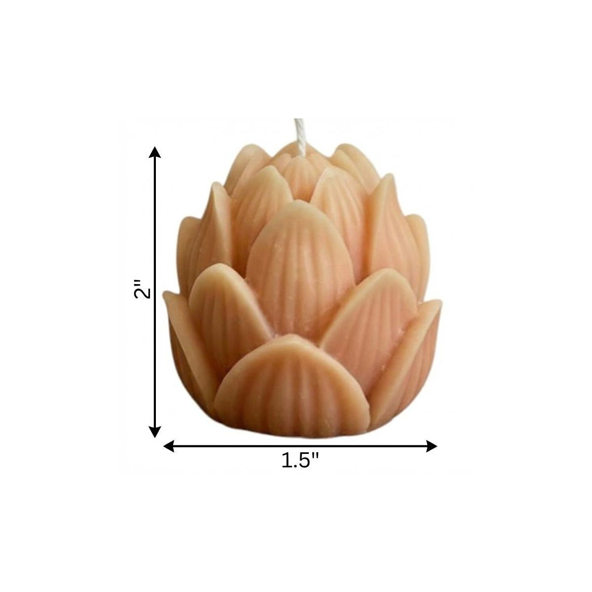 2" Orange Lily of the Valley Scented Dimensional Flower Candle