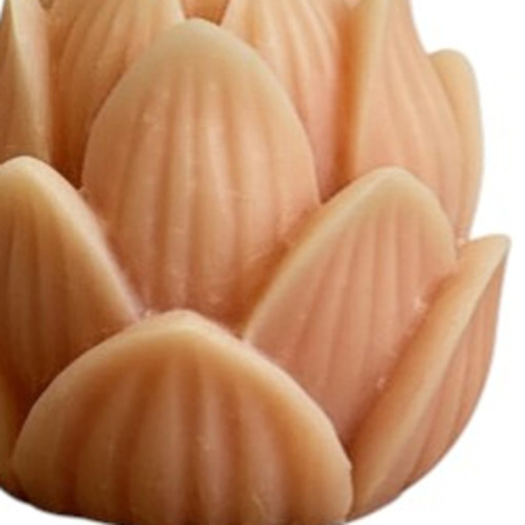 2" Orange Eucalyptus Scented Dimensional Flower Candle