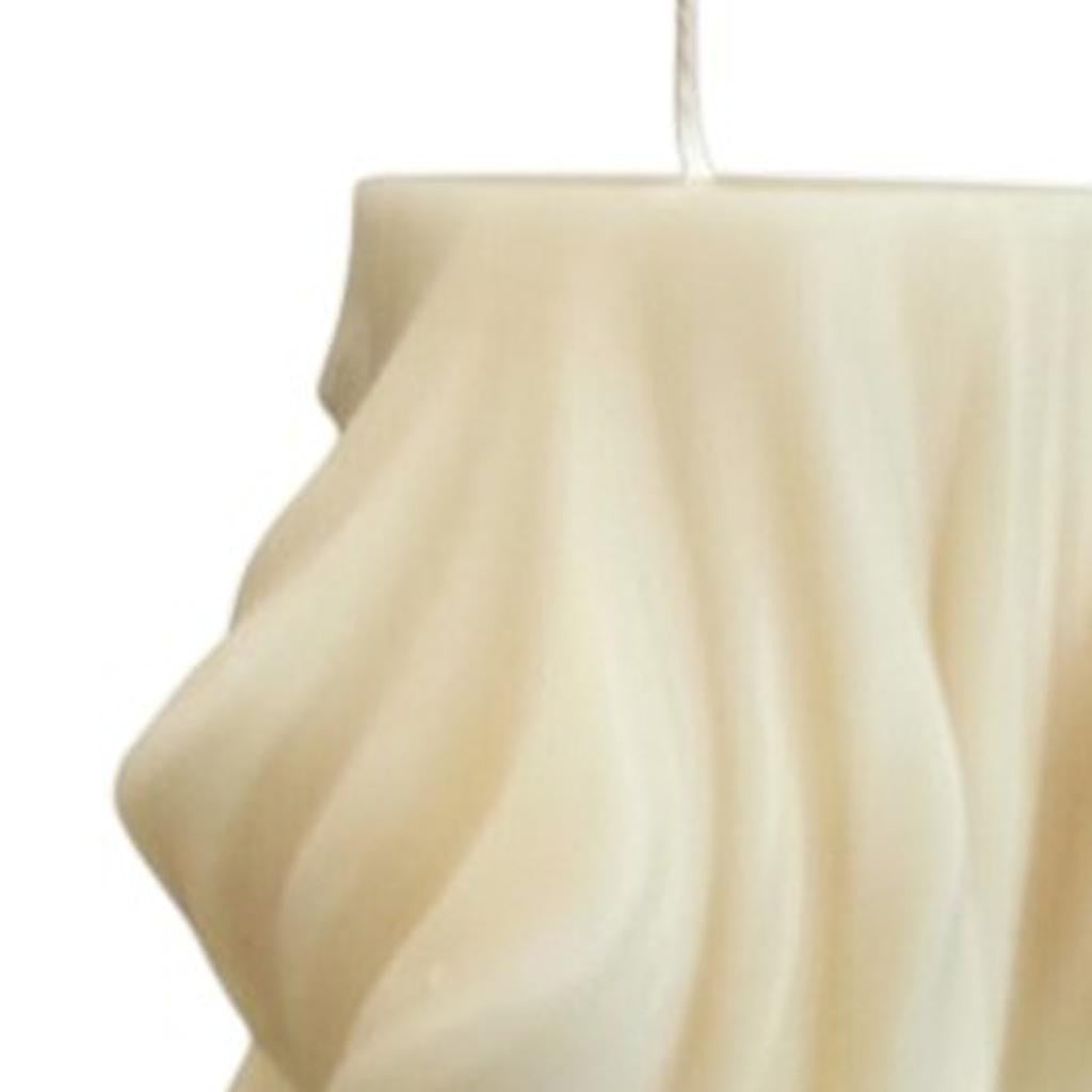 4" White Day at the Spa Scented Dimensional Twist Candle
