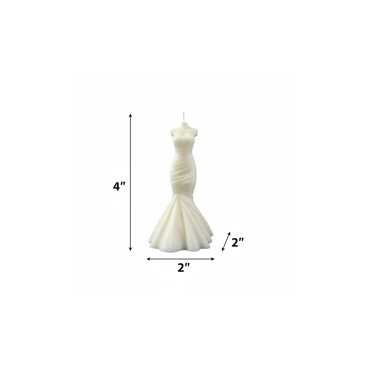 4" Ivory Lavender And Sage Scented Dimensional Form Candle