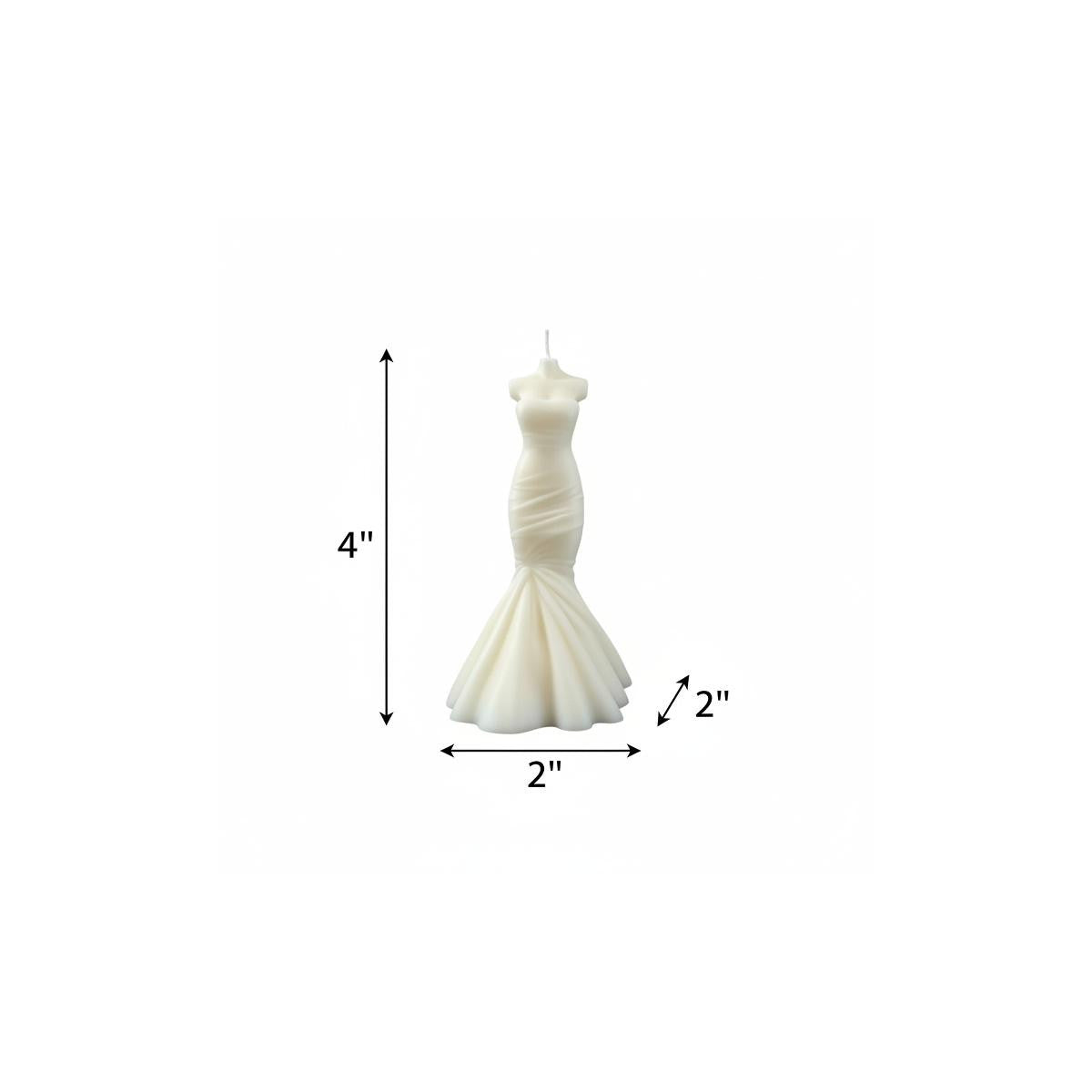 4" Ivory Day at the Spa Scented Dimensional Form Candle