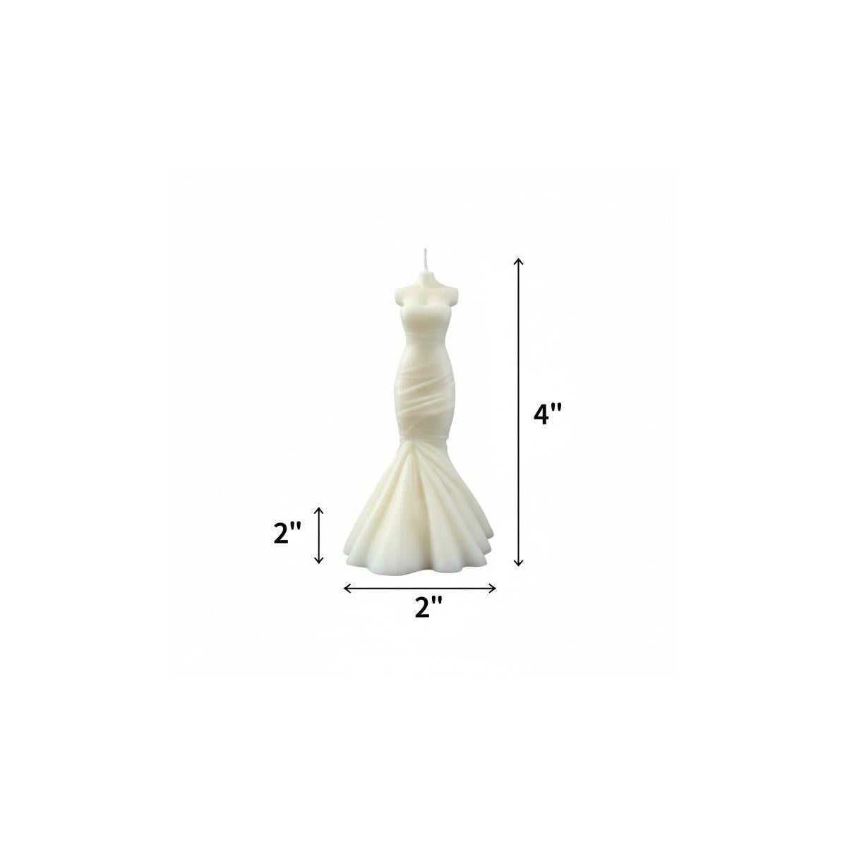 4" Ivory Rose Petals Scented Dimensional Form Candle