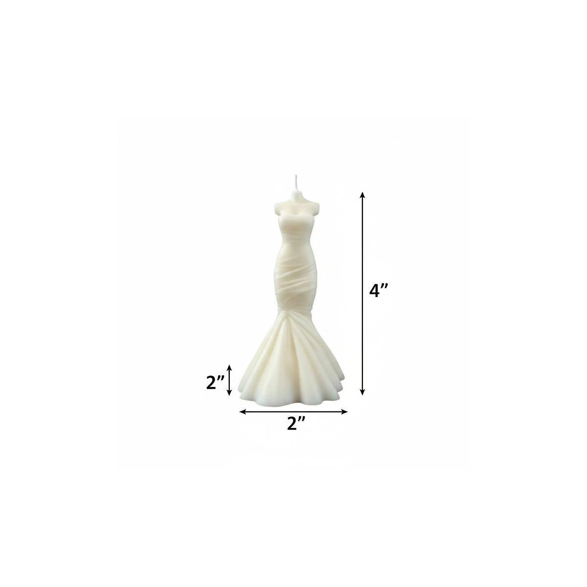4" Ivory Lily of the Valley Scented Dimensional Form Candle