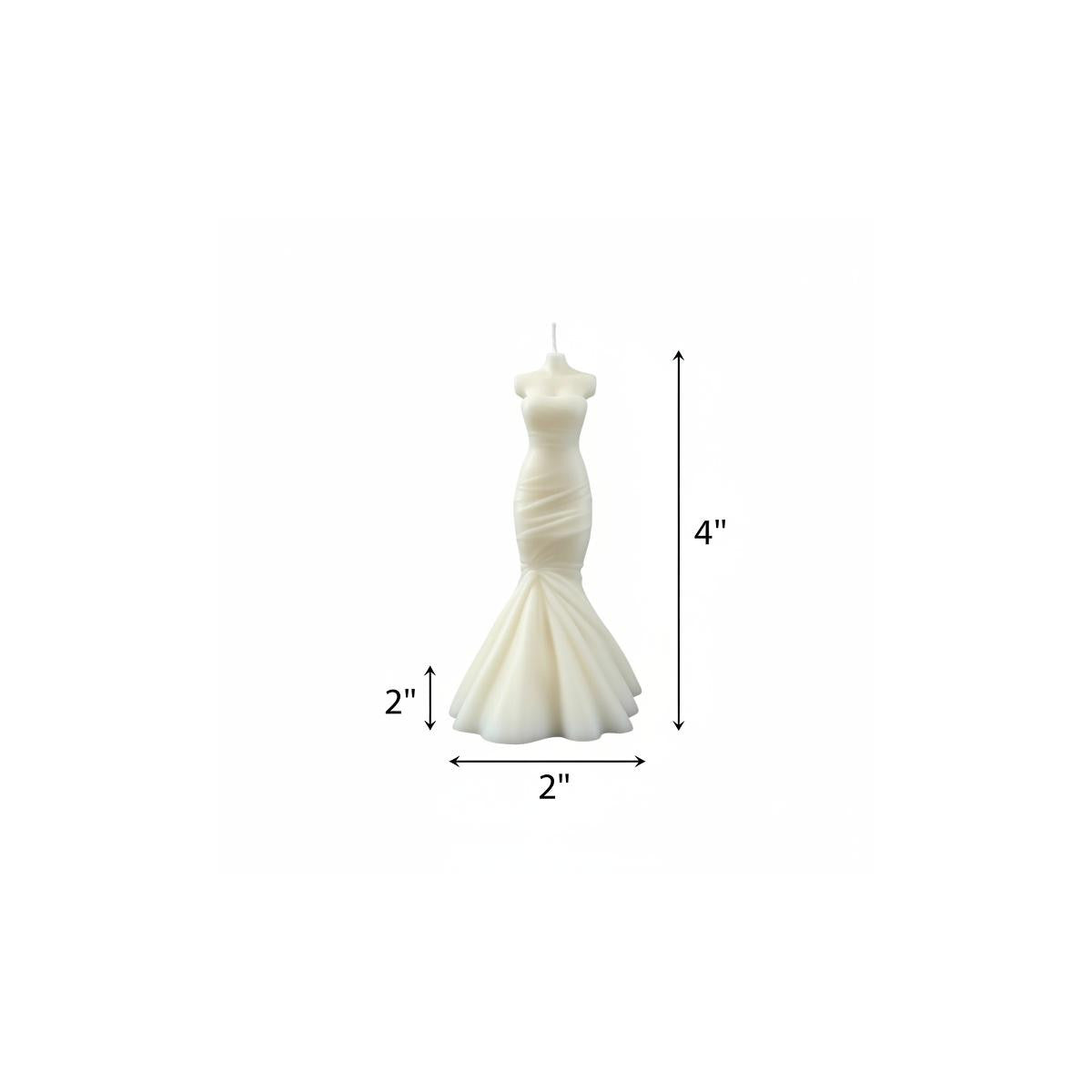 4" Ivory Sandalwood Scented Dimensional Form Candle