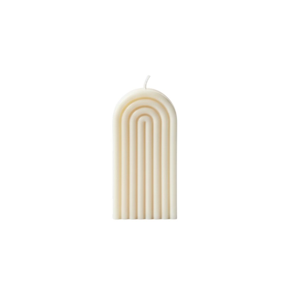 3" Ivory Unscented Candle Round Pillar