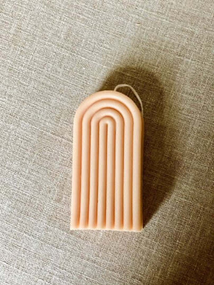 3" Peach Unscented Candle