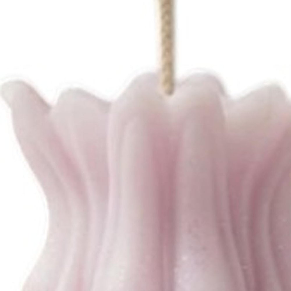 5" Orchid Lavender And Sage Scented Dimensional Flower Candle Round Novelty