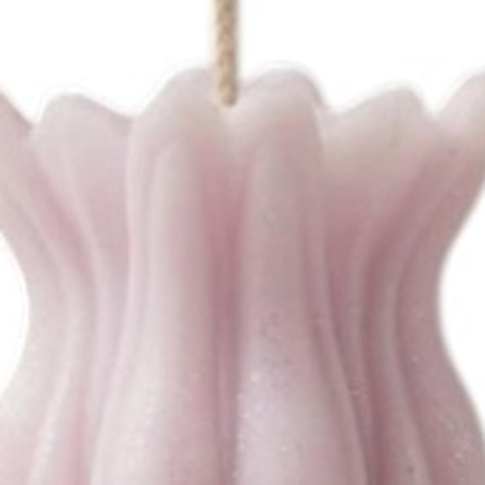 5" Orchid Lavender And Sage Scented Dimensional Flower Candle Round Novelty