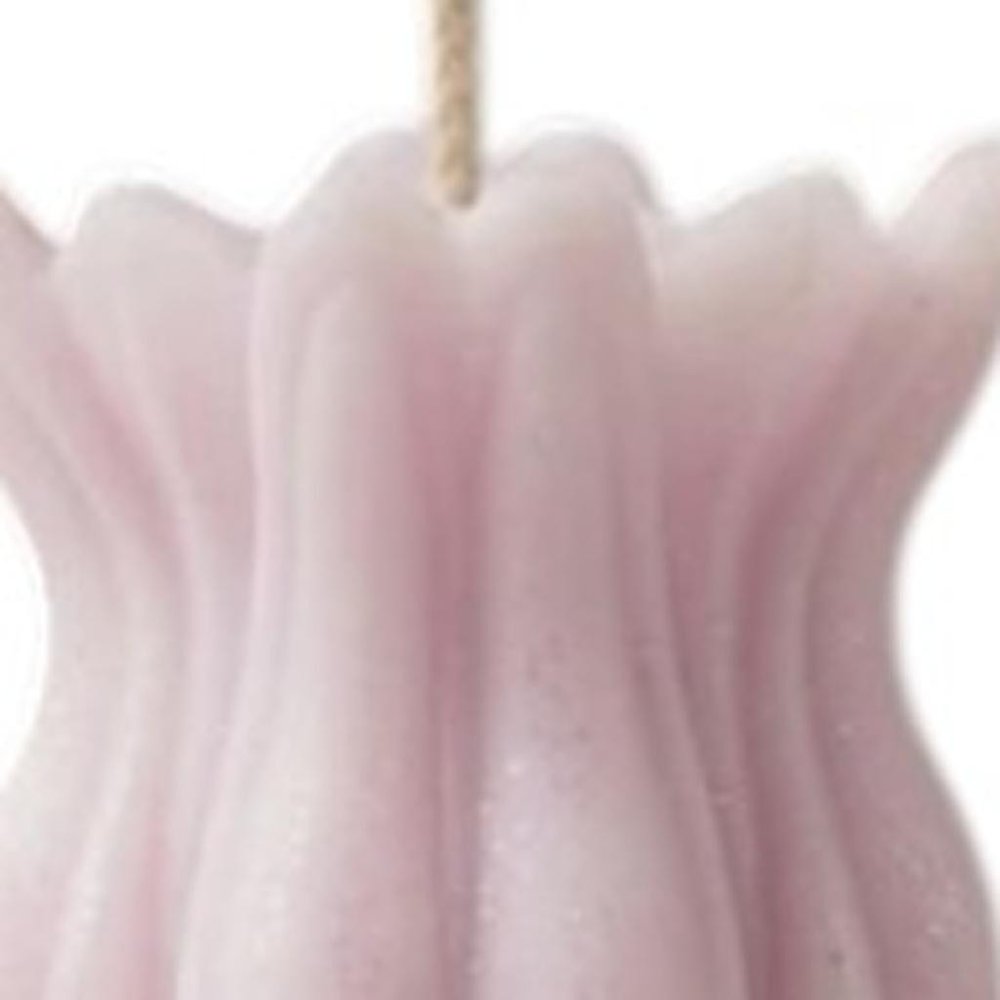 5" Orchid Lavender And Sage Scented Dimensional Flower Candle Round Novelty