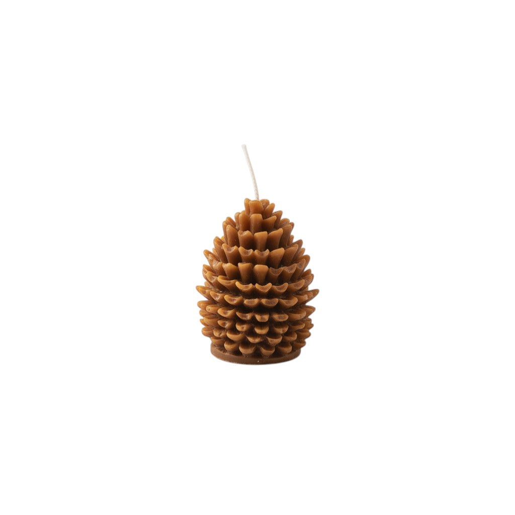 3" Brown Cinnamon Scented Dimensional Pinecone Candle